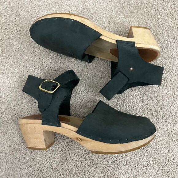 BRYR Emma Closed Toe High Heel Clog Women Size 37 - Picture 2 of 16